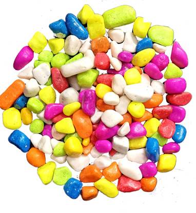 IAPET aquarium colour stone 1kg unplanted multi colour Marble Unplanted Substrate