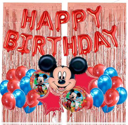 FAB NATION Mickey Mouse Birthday Decoration Theme Balloons