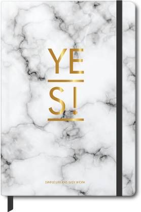 CREATIVE CONVERT White Marble Texture Dotted Hard Bound Yes A5 Journal ruled 192 Pages