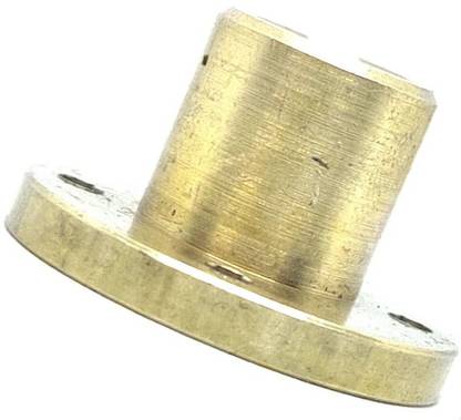INVENTO 1Pcs TR10 nut 2mm Pitch 10mm T Nut Brass round Flange Single Start Lead Screw Nut for 3D Printer CNC Robotics Automotive Electronic Hobby Kit