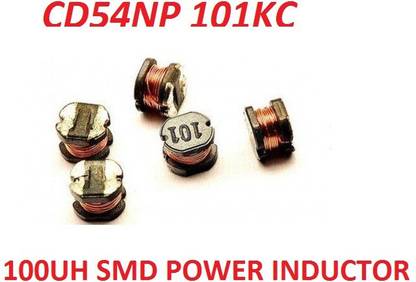 RISARYA 100UH(101) SMD POWER INDUCTOR CD54 0.52A 100±10% TOLERANCE 5PCS SET Electronic Components Electronic Hobby Kit