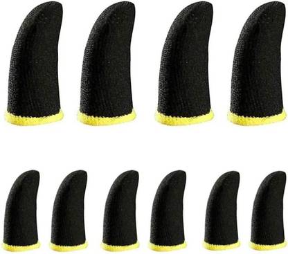 RINKUKIALTO Pubg Anti-Slip Thumb Sleeve Pack Of 5 Pair Yellow Finger Sleeve