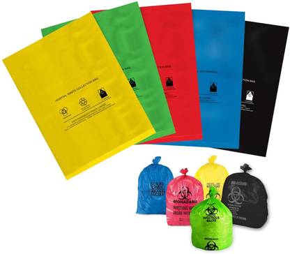 GELID Biohazard/Bio-Medical Waste Bag (19x21 Inch) Medium 15 L Garbage Bag (25 Bag ) Medium 15 L Garbage Bag  Pack Of 25