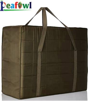 Peafowl Blanket Cover Blanket Cover / Multipurpose Bag Double Bed Blanket Bag Cover/Saree Bag/Household Storage Bag Multipurpose Bag Shelf Organiser blanketcoverbrown005