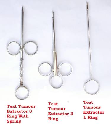 KISC teat cutter tumour extractor with spring 3 Pcs Set veterinary surgical equipment cutter Gynecological Aspiration Kit
