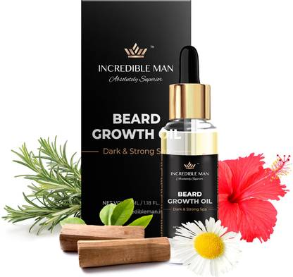 Incredible Man Beard & Moustache Growth Oil for Men | Beard Oil for Patchy Beard Hair Oil