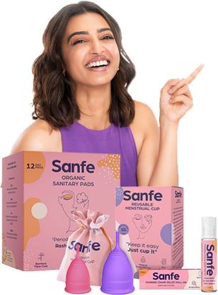 Sanfe Rash Free Panty Liners, 100% Organic Cotton and Biodegradable, 25 units Pantyliner