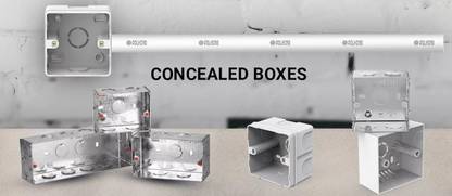 Polycab 8MODULE HOR (BOX OF 5) Metal Electrical Box