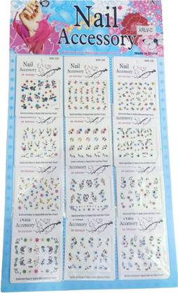 CartKing 10 Sheets Nail Stickers Mixed Designs Water Transfer Nail Art Sticker Flower Watermark Decals DIY Decoration For Beauty Nail Tools (Mixed)