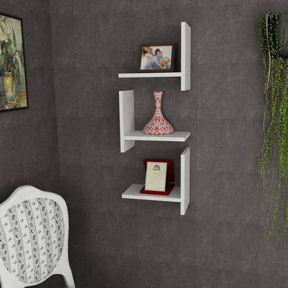 UniAart Unihop 3 Piece Wall Shelf Set Particle Board Wall Shelf