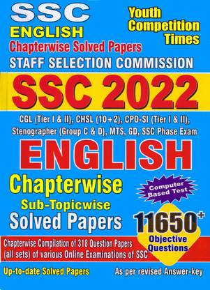 SSC ENGLISH (Chapterwise Sub-Topicwise Solved Papers) 2022