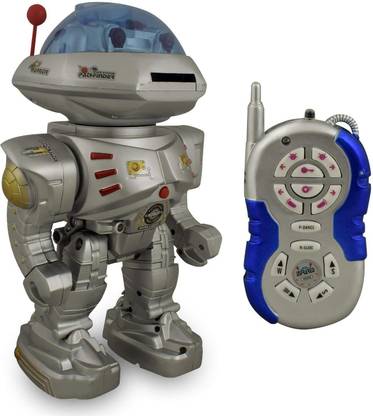 M Kids Walker Shooter Intelligent Robot With Remote Control (Silver)