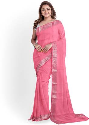 Embroidered Fashion Cotton Blend Saree
