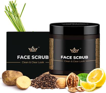 Incredible Man Face Scrub with Coffee, Walnut, Potato & Lemongrass | Clean and Clear Look Scrub