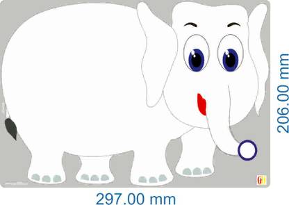 GD 30 cm Planning Chart-Elephant - A4 Reusable Sticker