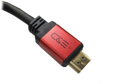 C&E HDMI Cable 3.05 m High-Speed HDMI Cable (18 Gbps, 4K/60Hz) - 10 Feet/3 Meter-Ultra HDMI 2.0 RED