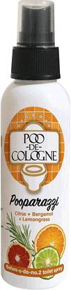 poo de cologne Bergamot and Lemongrass Spray Before u do no.2 Toilet Spray, Pooparazzi, with Pure Essential Oils, pre-Toilet Spray, Bathroom air freshener, 120ml / 4 oz.