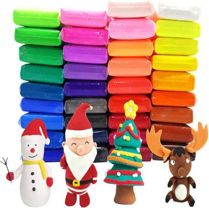 Little's Cry Air Dry Clay For Kids DIY Ultra Light Modeling Bouncing Clay Kids 12 Different Color Clay Creative Art For Children (Clay Set 1 Pack of 24pc)