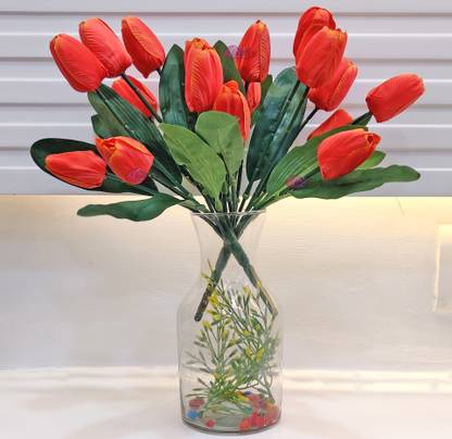 Artsy Orange Tulips Artificial Flower