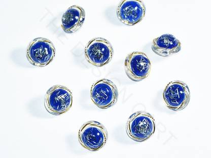The Design Cart Blue Designer Acrylic Button, Size-22 L / 14 mm / 0.56 inches Acrylic Buttons