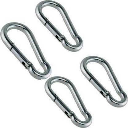 SSG Gym Safety Lock, S Lock for Gym Machines, Camping, Fishing, Keychain Pack of 4 Locking Carabiner