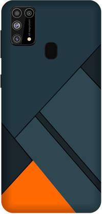 itrusto Back Cover for SAMSUNG Galaxy M31 , SAMSUNG Galaxy M31 Orange Block BACK COVER