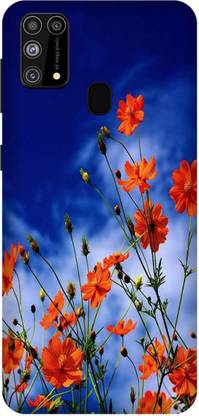 itrusto Back Cover for SAMSUNG Galaxy M31 , SAMSUNG Galaxy M31 Orange Flowers BACK COVER