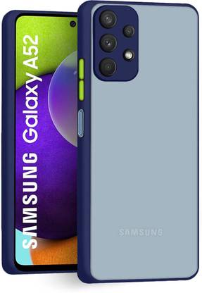 DSR Back Cover for Samsung A52, Translucent Matte Shockproof Smoke Case, (Blue/Green)
