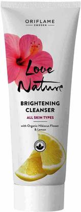 Oriflame Sweden LOVE NATURE Brightening Cleanser with Organic Hibiscus Flower & Lemon