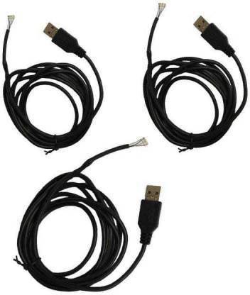 YOZOOT Reversible USB 2.0 1 m 3 PCS Adnet REPLACEMENT USB CABLE OF MORPHO E3,E2 1 m Micro USB Cable (Compatible with MORPHO DEVICE, Balck, THREE CABLE)