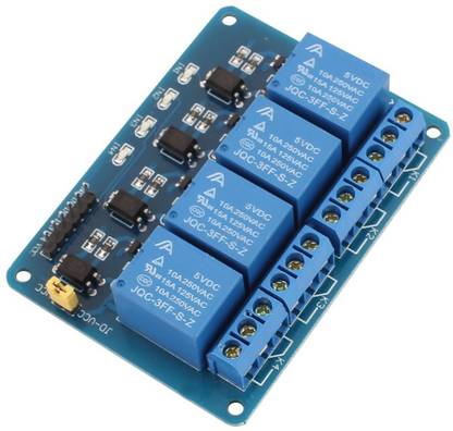 Robocity 4 Channel 5V Relay Shield Module for Arduino R3 MEGA 2560 1280 DSP ARM PIC AVR STM32 Raspberry Pi Micro Controller Board Micro Controller Board Electronic Hobby Kit