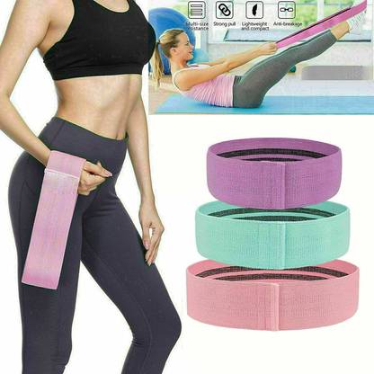 ecnirp basana Non Slip Cloth Hip Bands Elastic Workout Bands Resistance Band