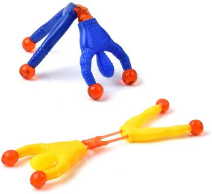 Handmade Heavenly Sticky Toy Sticky Wall Climbing Spider-Man Toy - Set of 2 Wall Climbing Spider-Man Toy Gag Toy (Multicolor) Sticky Toy 2 Gag Toy