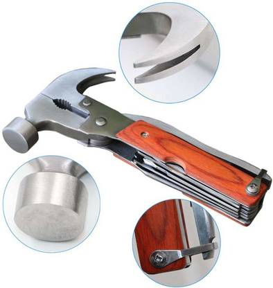 uptodateprouducts Multitool Claw Hammer Multipurpose Hand Tools Knife Screwdriver Pliers Saw Blade Emergency Auto Rescue Tools Speciality Hammer