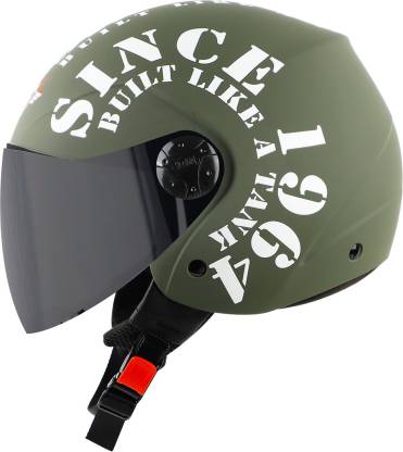 Steelbird SB-02 Tank Open Face ISI Certified Graphic Helmet Motorbike Helmet