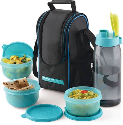 MASTER COOK SPARKLE Z 2 BLUE 4 Containers Lunch Box