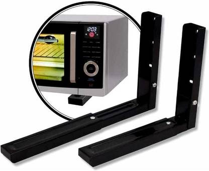 VITSZEE Heavy Universal Microwave Oven Stand Wall Mounted stand for Kitchen | Rack Storage Shelf Organizer Microwave Racks and Shelves | Iron Imported Powder Coated Fordable Extendable Stretch Bracket 35 cm Shelf Bracket