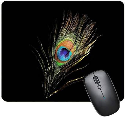 ZORI ™ Peacock Feather Gaming Mouse Pad for Computer Laptop PC, Work from Home Non Slip Base Mousepad