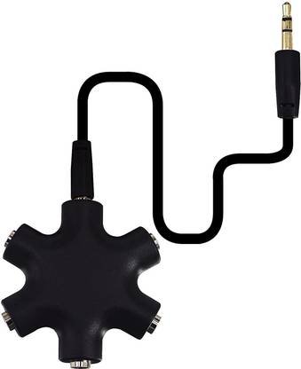 KAELAN Black 3.5mm Audio Headphone Earphone Splitter Connector Sharing Device Universal Hub Phone Converter
