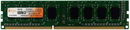 Dolgix 2GB 1600Mhz DDR3 2 GB (Single Channel) PC (Desktop Ram U-DIMM, LO-DIMM, UB-DIMM Memory Module)