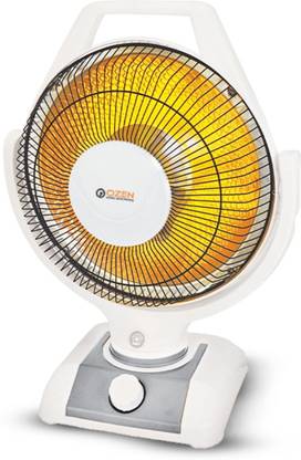 OZEN Sun 16" Carbon Element Heater 800-Watt | Safety Grill | Medium to Large Room | Safety Tip Over Switch | Timer Setting | Noiseless & Energy Efficient | 1 Year Warranty | (OZ-H502) White Color Standard Carbon Room Heater