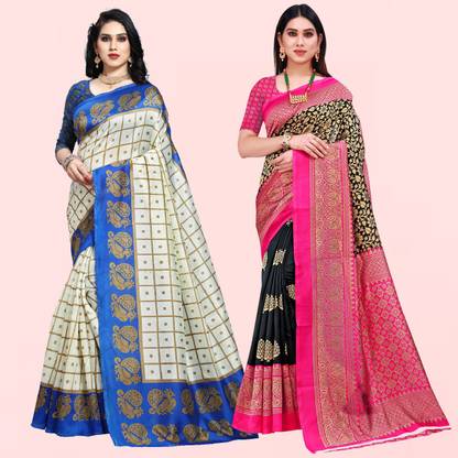 Printed Mysore Art Silk, Cotton Silk Saree