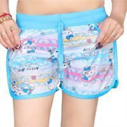 Women Blue Night Shorts