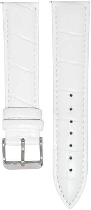 LIRAMARK 22mm Quick Release Leather Watch Band Crocodile Pattern Leather Series Watch Strap for Watches with 22mm lugs Width (White) Smart Watch Strap