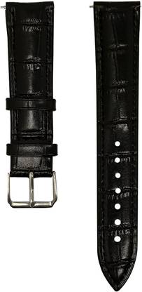 LIRAMARK 20mm Quick Release Leather Watch Band Crocodile Pattern Leather Series Watch Strap for Watches with 20mm lugs Width (Black) Smart Watch Strap