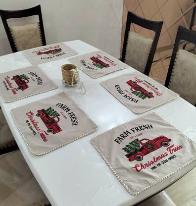 A CUBE LUXURY SOLUTIONS Rectangular Pack of 6 Table Placemat