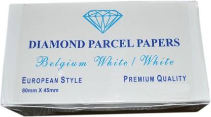 Scorpion Diamond Parcel Paper (80 X 45mm) Super soft, Superior Quality, White Outside And Two White Flutes Inside (Pkt. Of 25 Sheets)