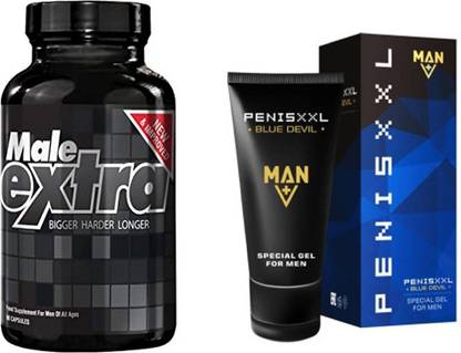 The views Male extra Bigger Harder Longer Extra Timing (60 Capsules) & PE*NIS XXL BLUE DEVIL SPECIAL GEL FOR MEN