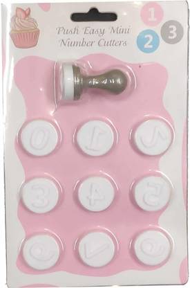 BAKERS4U Mini Number Stamp Cookie Cutter Fondant Cutters 0 to 9 Cookie Press