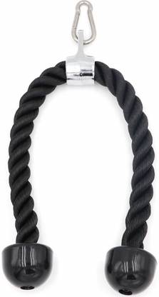 Black Mountain Heavy Duty Triceps Rope - 27 Inch Rope Length Nylon Tricep Rope Multi-training Bar